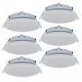 12v Led Rv Puck Lights 6 Pack 4 5in Recessed Ceiling Interior Lighting For Camper Trailer Boat 3400k Warm White Aluminum 