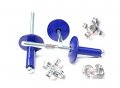Racer S Speed Shop 3 16 Large Head Peel-back Aluminum Steel Mandrel Pop Rivets 250ct Dark Blue 