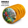 Scarlet Macaw And Jaguar Valve Stem Caps For Tire Rim Wheel Aluminum Yellow