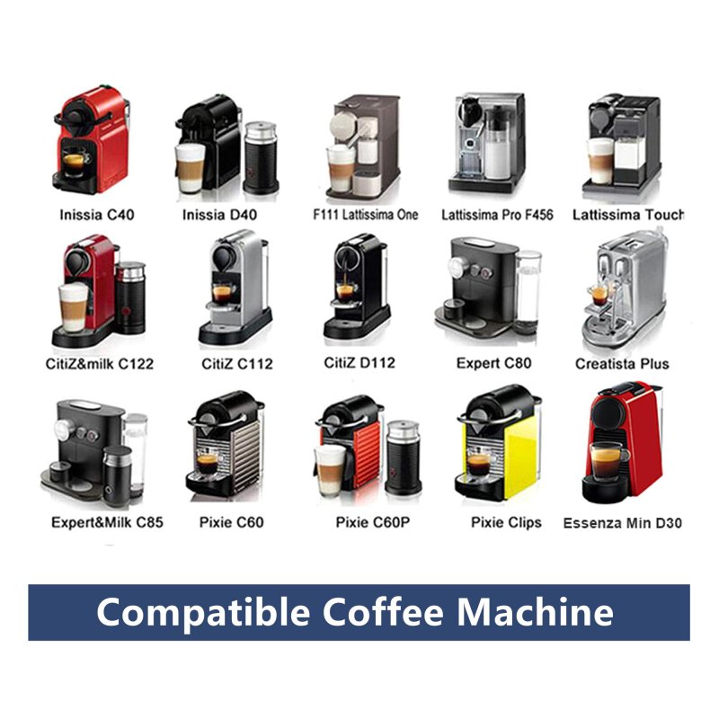 Biubox Reusable Capsules For Nespresso Originalline Refillable Espresso Coffee Pods Stainless Steel Cups Filters Compatible