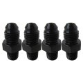4pcs Black 4an To 1 8 Npt Adapter Straight Pipe Thread 4 An Flare Fitting 