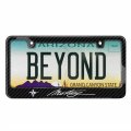 Ipick Image Made For Ford Mustang Script Black Real 3k Carbon Fiber Glossy Finish License Plate Frame