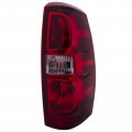 Right Passenger Tail Light For 2007-2013 Chevrolet Avalanche Incandescent Type With Bulbs Red Plastic Lens Original Style 