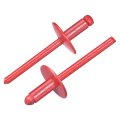 50pcs 3 16 X3 8 Aluminum Blind Rivets Grip And Steel Mandrel Large Flange Fastener For Metal Furniture Automotive Red 