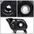Ocpty Headlight Assembly Pair Replacement For 2010-2014d For Mustang Clear Lens Black Housing Reflector