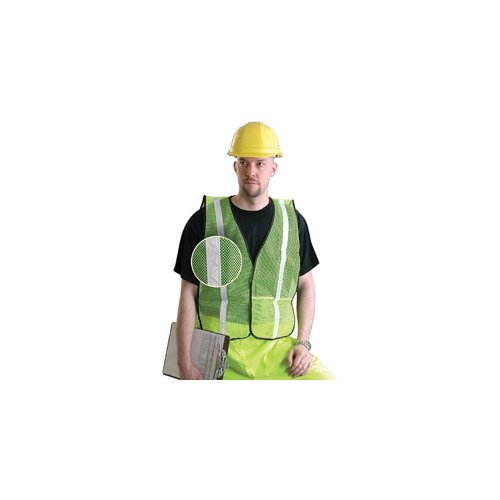 Occunomix 4x Hi-viz Yellow And Mesh Vest With Front Hook Loop Closure 4x-large Lux-xgtm-y4x