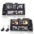 G-plus Headlights Compatible With 1994-1999 Gmc C1500 K1500 Yukon C2500 K2500 Suburban 1994-2000 C3500 K3500 Driver Passenger