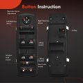 A-premium Master Power Window Switch Compatible With Chrysler Town Country Dodge Grand Caravan 2008-2009 Front Left Driver Side