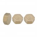 Brass Cap 3pcs G3 4 Female Pipe Fitting Hex Compression Stop Valve Connector 13x30mm 