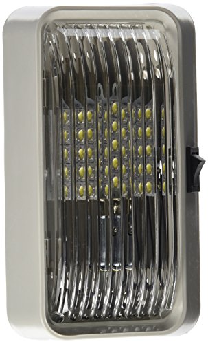 Clear Led Porch Light With On Off Switch And Waterproof Plastic Lens Model 52723 Modern White Utility Base For Exterior Use
