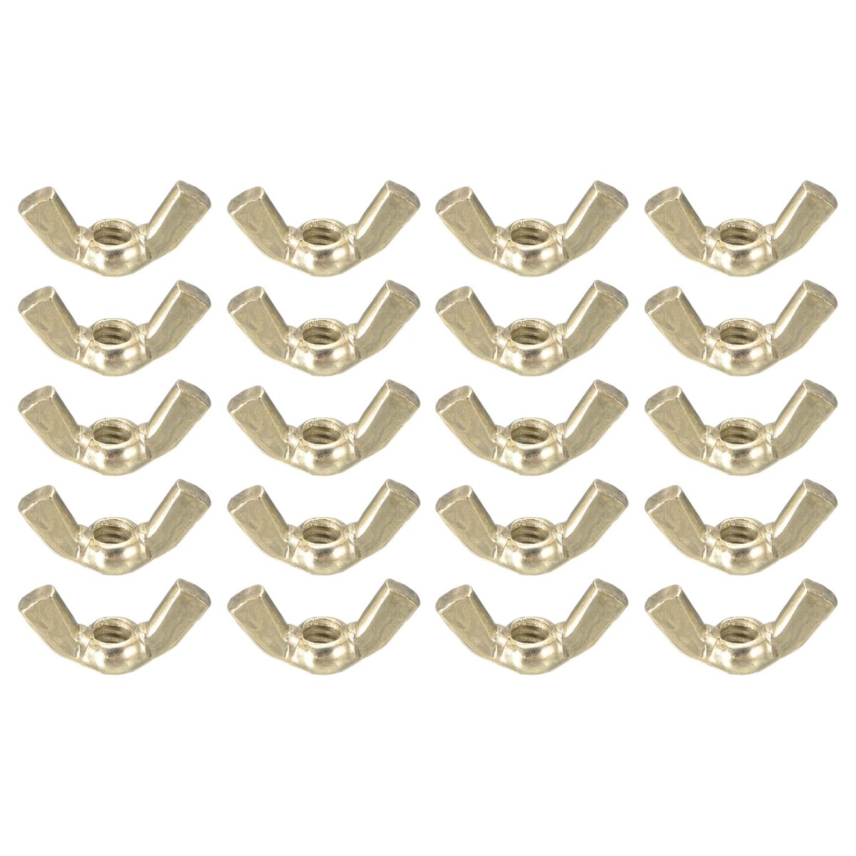 10-32 Wing Nut 30 Pcs Brass Butterfly Nuts Fasteners Parts Hand Twist Tighten For Machinery Electronic Equipment Diy Gold Tone