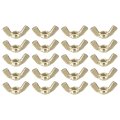 10-32 Wing Nut 30 Pcs Brass Butterfly Nuts Fasteners Parts Hand Twist Tighten For Machinery Electronic Equipment Diy Gold Tone 