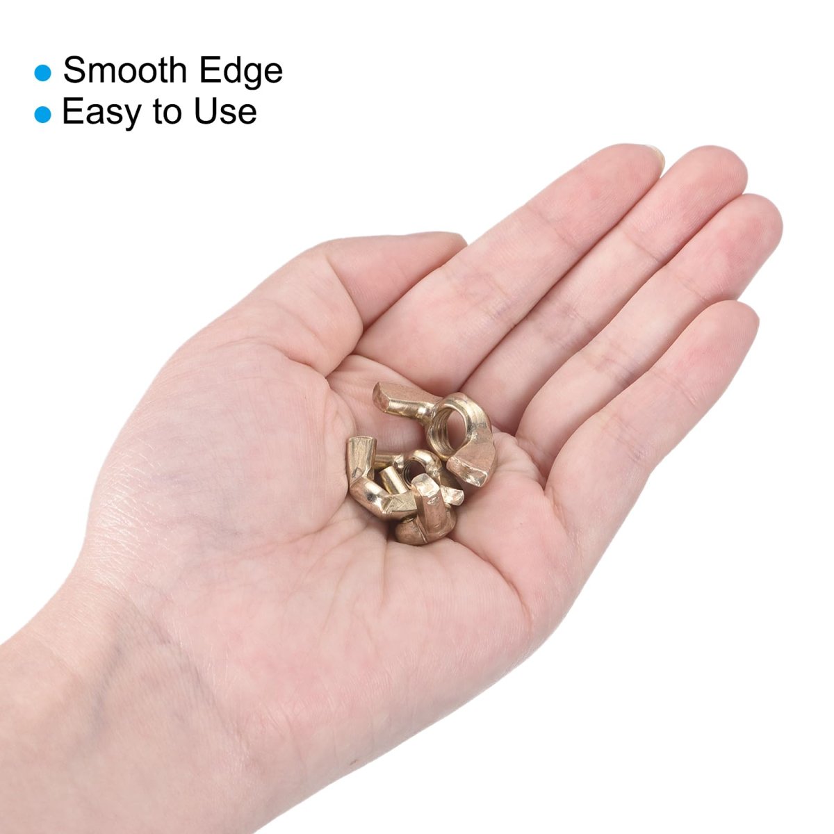 10-32 Wing Nut 30 Pcs Brass Butterfly Nuts Fasteners Parts Hand Twist Tighten For Machinery Electronic Equipment Diy Gold Tone
