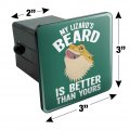 My Lizard S Beard Is Better Than Yours Bearded Dragon Tow Trailer Hitch Cover Plug Insert For 2 In Receivers Black Abs Plastic
