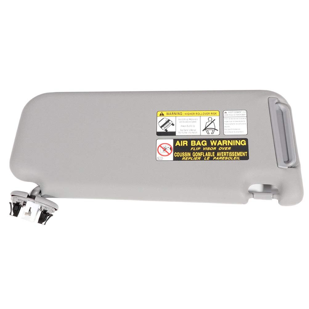 Sun Visor Left Driver Side Gray For Toyota Rav4 2006 2007 2008 2009 2010 2011 2012 2013 Direct Fit Replacement Adjustable