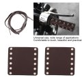 Motorcycle Handlebar Wraps 2-piece Leather Grip Covers With Strap Brown Heated Pads Modification Accessories