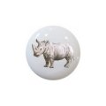 Rhino Wild Africa By Tle Series 1 5 Ceramic Cabinet Dresser Drawer Pull Knob