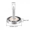 Uxcell Mirror Screws Decorative Cap Fasteners Cover Nails Electroplated Bright Silvery 18mm 0 71 Brass 12pcs