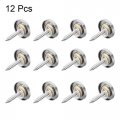 Uxcell Mirror Screws Decorative Cap Fasteners Cover Nails Electroplated Bright Silvery 18mm 0 71 Brass 12pcs