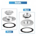 X Autohaux 1 Set Aluminum Easy Fill Fuel Cell Cap With 12 Bolting Holes Bung Silver Tone Billet Assemblies