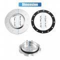 X Autohaux 1 Set Aluminum Easy Fill Fuel Cell Cap With 12 Bolting Holes Bung Silver Tone Billet Assemblies