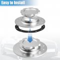 X Autohaux 1 Set Aluminum Easy Fill Fuel Cell Cap With 12 Bolting Holes Bung Silver Tone Billet Assemblies