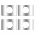 4 Pcs Stainless Steel Door Hole Cover Plate Reinforcement Rectangle Knob Fixing