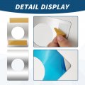 4 Pcs Stainless Steel Door Hole Cover Plate Reinforcement Rectangle Knob Fixing
