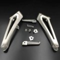Hongk- Silver Rear Footrest Foot Pegs Brackets Compatible With 2009 2010 2011 Yamaha Yzf-r1 B01bi815jw