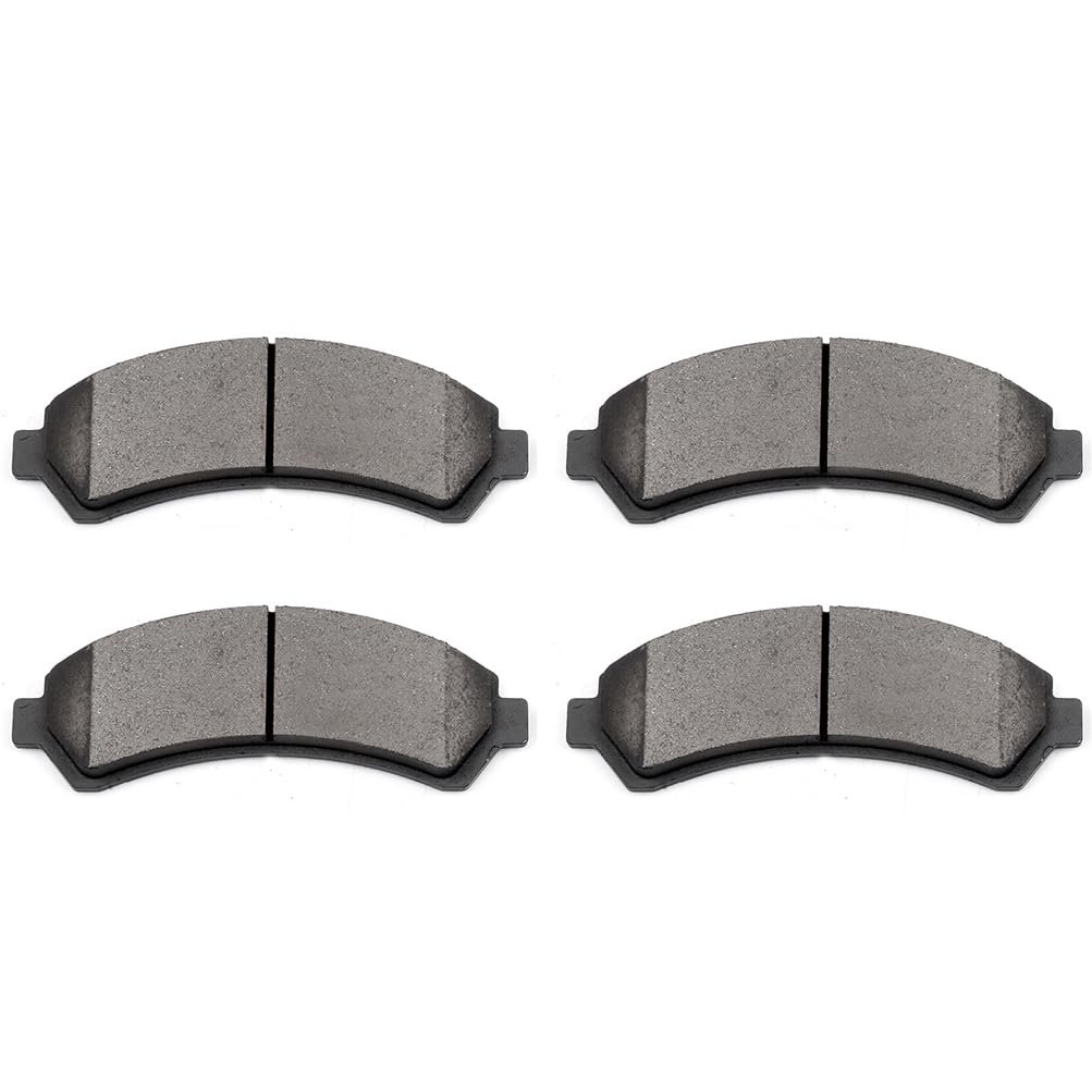 Front D726 Ceramic 4pcs W Hardware Disc Brake Pad Set