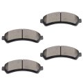 Front D726 Ceramic 4pcs W Hardware Disc Brake Pad Set 