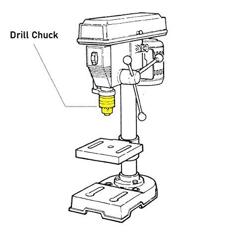 Heavy Duty Keyless Drill Press Chuck For Ferm Ftb-13 1 2 In Replacement Stainless Steel