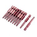 Uxcell 1 4 Hex Shank T20 Magnetic S2 Security Torx Screwdriver Bits 10pcs