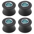 4 Piece 10mm Rear Shock Absorbing Suspension Bushing Set Rubber Material For Motorcycle Scooter Atv Utv Go Kart Black Color 