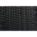 Wicker Look Tapered Storage Basket Rectangular Black 15 2 L X0 D 1 To 6 H