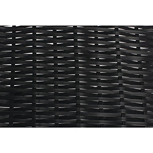 Wicker Look Tapered Storage Basket Rectangular Black 15 2 L X0 D 1 To 6 H