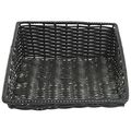 Wicker Look Tapered Storage Basket Rectangular Black 15 2 L X0 D 1 To 6 H
