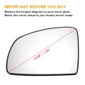 Car Rearview Left Driver Side Mirror Glass Replacement W Backing Plate Convex Non-heated White For Opel Vauxhall Meriva A