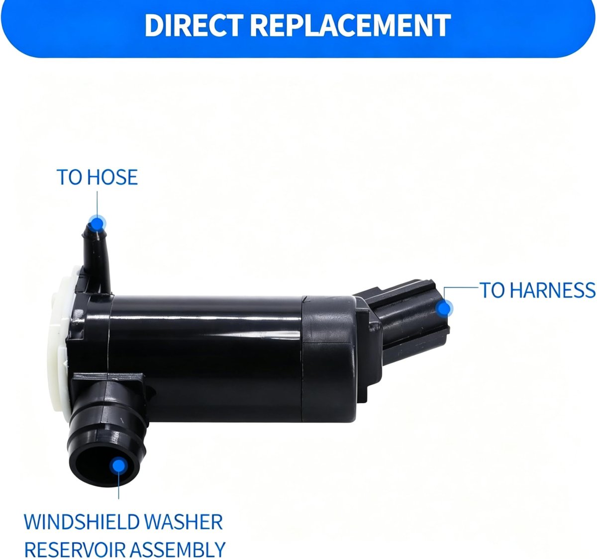 Windshield Washer Pump 6f9z-17664-a For Ford Expedition F-150 Explorer Focus Lincoln Navigator Aviator Mercury Mountaineer