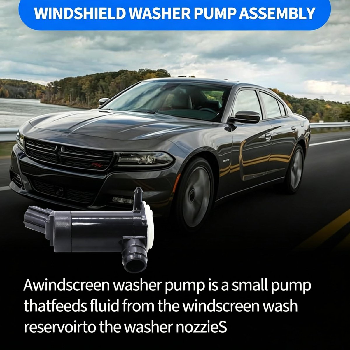 Windshield Washer Pump 6f9z-17664-a For Ford Expedition F-150 Explorer Focus Lincoln Navigator Aviator Mercury Mountaineer