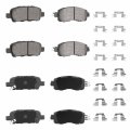 Rear Ceramic And Front Semi-metallic Brake Pads Set Fit For Nissan Altima 2013 2014 2015 2016 2017 2018 2019-8pcs 