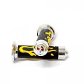 Sport Bike And Dirt Bikes Motorcycle Flame Gel Style Hand Grips With Skull Yellow Color For Aprilla Bmw Ducati Triumph Honda 