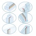 Uxcell 1-3 4 Inch 45mm Width 2m Long Weather Stripping Frameless Door Bottom Seal Black