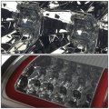 Auto Dynasty Compatible With Dodge Ram Pickup 3rd Gen Pair Of 3d Red Led Bar Chrome Housing Smoked Lens Brake Tail Lights
