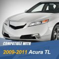 Auto Dynasty Factory Style Projector Headlight Lamp Compatible With Acura Tl 2009-2011 Driver Left Side Chrome Housing Amber