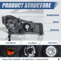 Auto Dynasty Factory Style Projector Headlight Lamp Compatible With Acura Tl 2009-2011 Driver Left Side Chrome Housing Amber
