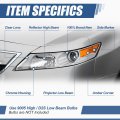 Auto Dynasty Factory Style Projector Headlight Lamp Compatible With Acura Tl 2009-2011 Driver Left Side Chrome Housing Amber
