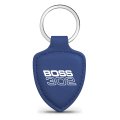 Ford Mustang Boss 302 Blue Shield-shape Style Genuine Leather Key Chain Official Licensed