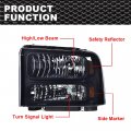 G-plus Headlights Assembly Compatible With 99-04 Ford F250 F350 F450 F550 Super Duty 00-04 Excursion Bumper Headlamp Smoky Lens
