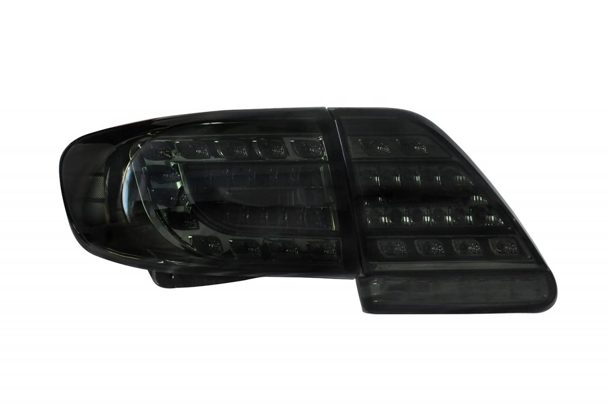 Tail Light Assembly Pair Replacement For Toyota Corolla 2011-2013 Red Housing Smoke Lens Driver Passenger Side